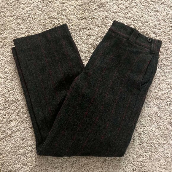 Woolrich Vintage 90s Wool Hunting Pants Trousers Red Plaid Mens 32 - Picture 5 of 12